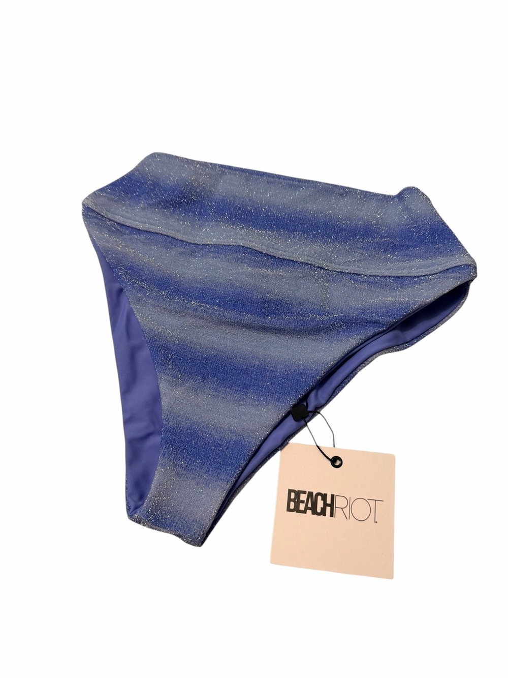 Beach Riot Shimmery Violet High-Waist Bikini Bottoms